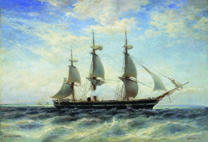 La frégate Svetlana. Par Alexander Beggrov. Musée central de la Marine de Guerre de Saint-Pétersbourg.